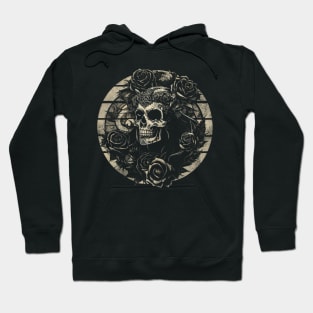 Vintage Skull and Roses Tattoo Hoodie